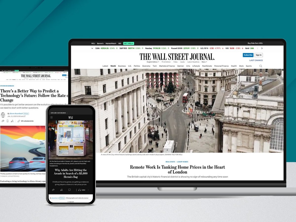 Complimentary access to The Wall Street Journal